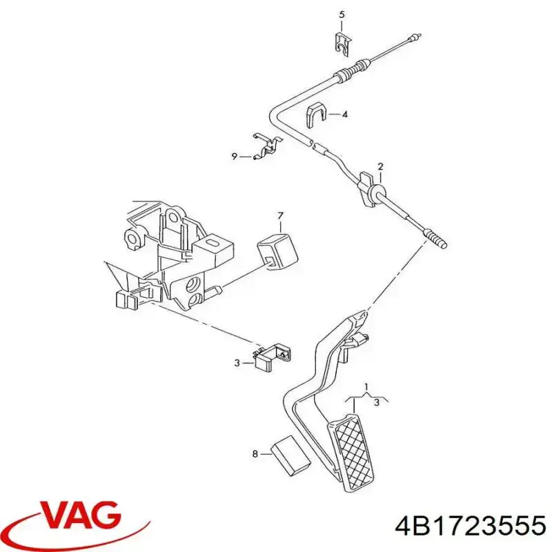 4B1723555 VAG Трос акселератора