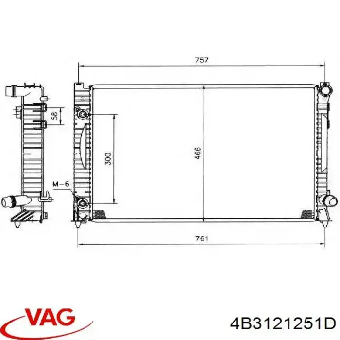 4B3121251D VAG радиатор