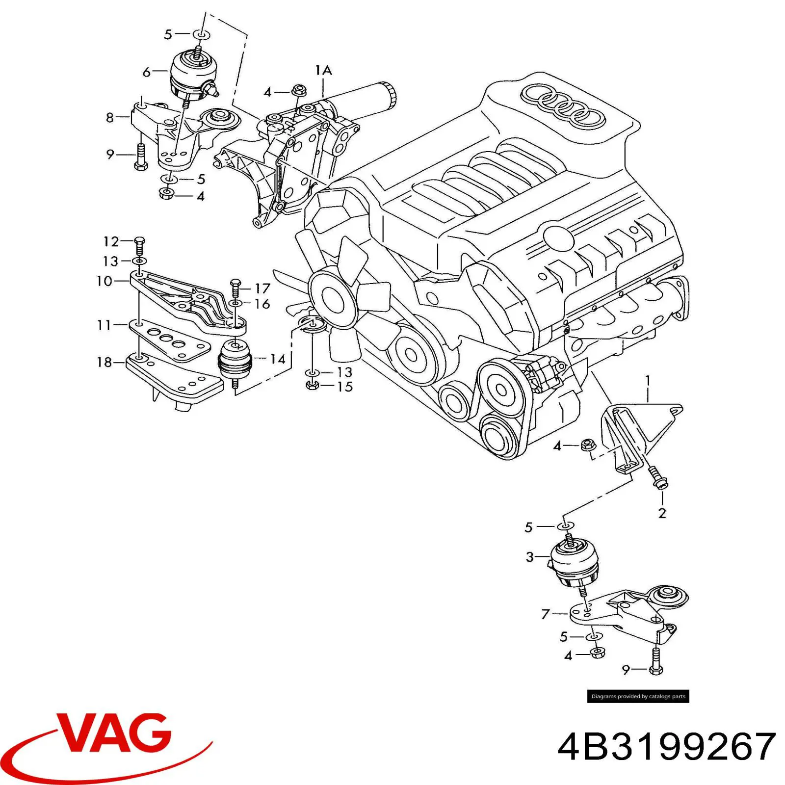  VAG 4B3199267 цена, от 292.56 USD