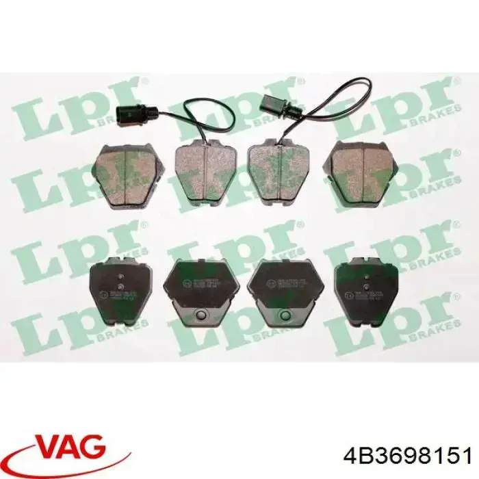 Передние тормозные колодки 4B3698151 VAG