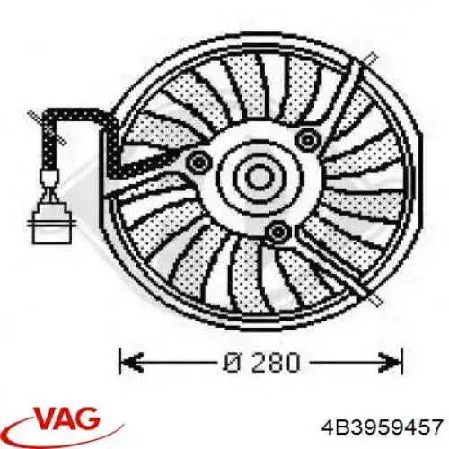 Купить 8D0959457 VAG Вентилятор кондиционера