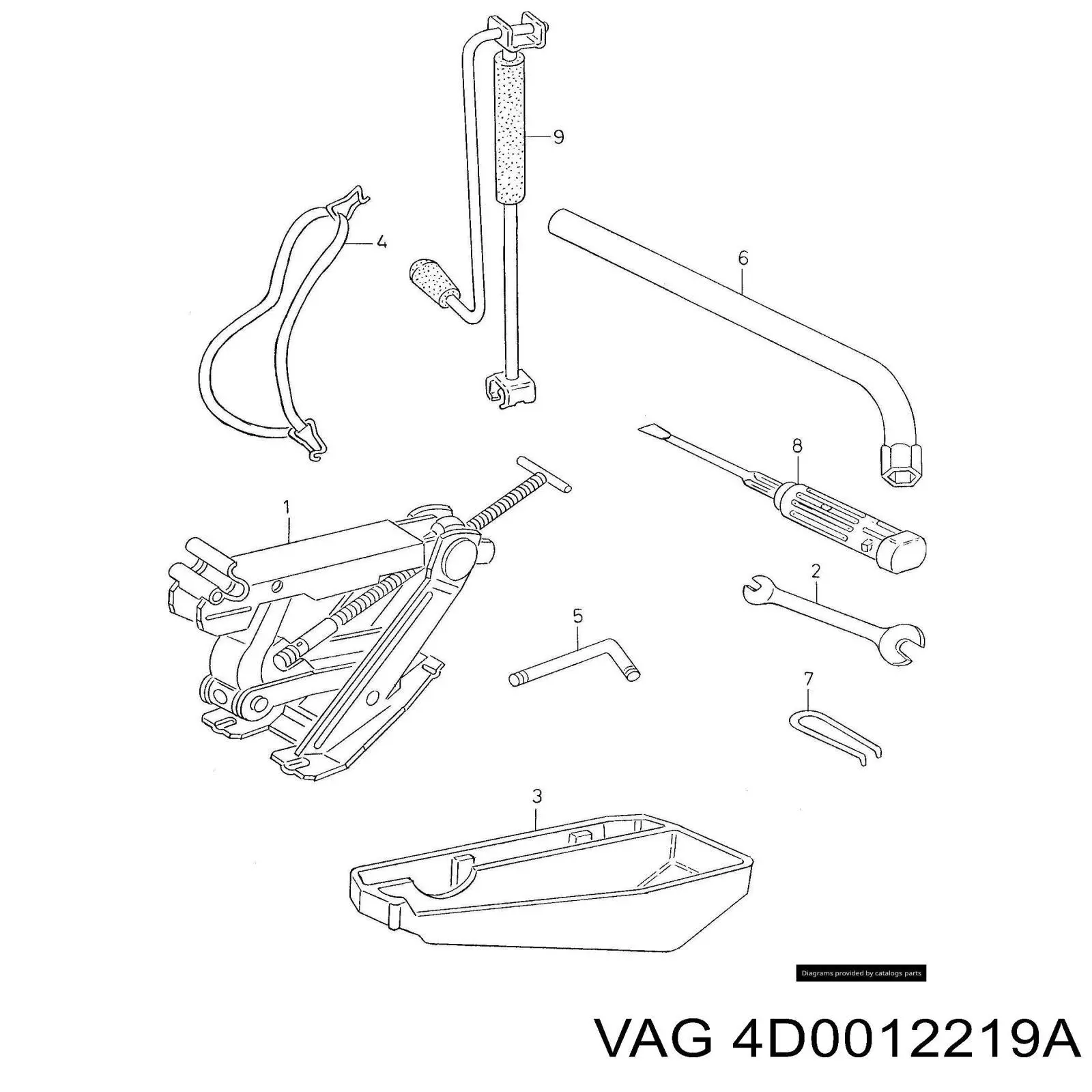 1J0012219 VAG Ключ баллонный