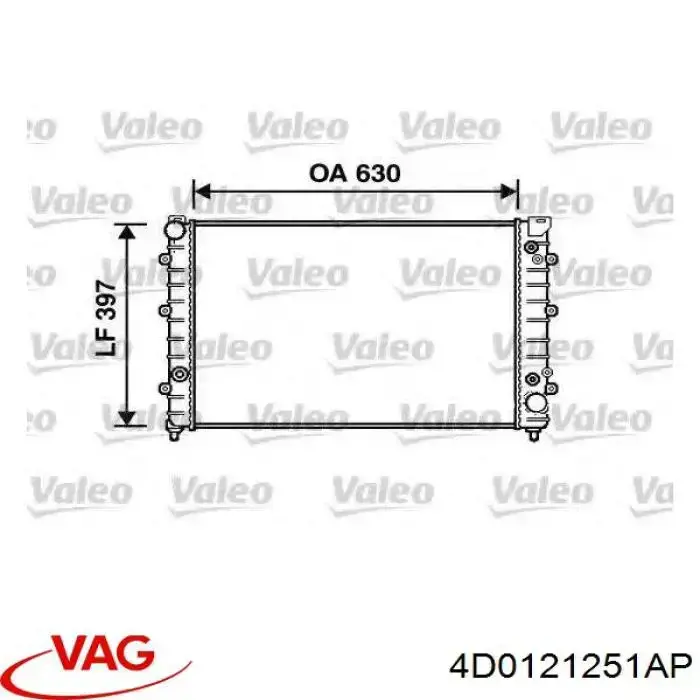 Радиатор охлаждения двигателя VAG 4D0121251AP цена, от 267.12 USD