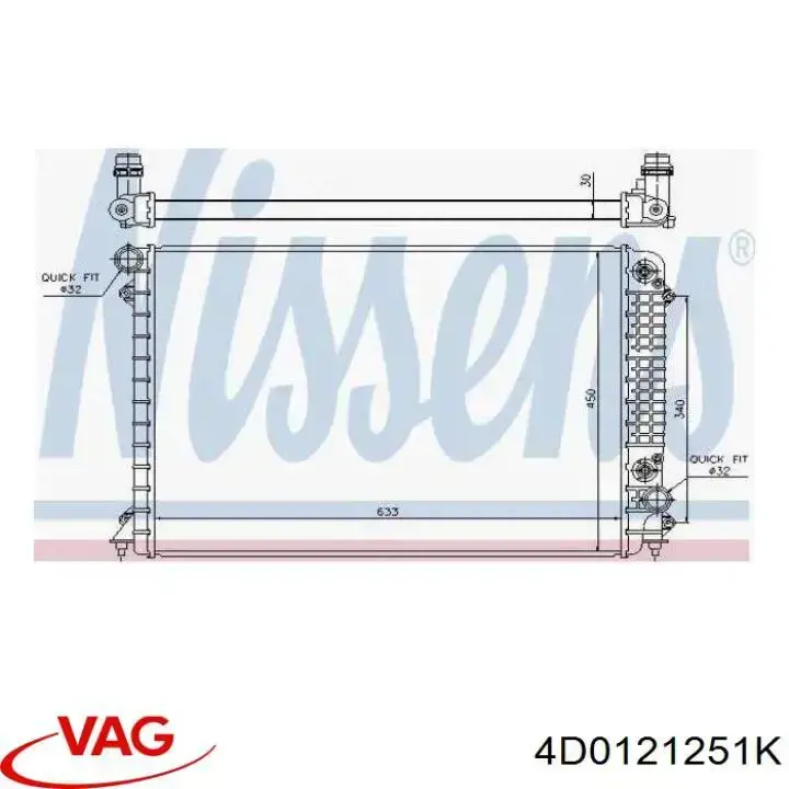 Купить 4D0121251K VAG Радиатор водяной