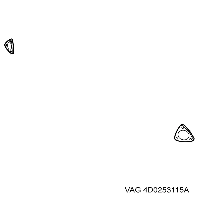 Vedante de tubo de admissão do silenciador VAG 4D0253115A