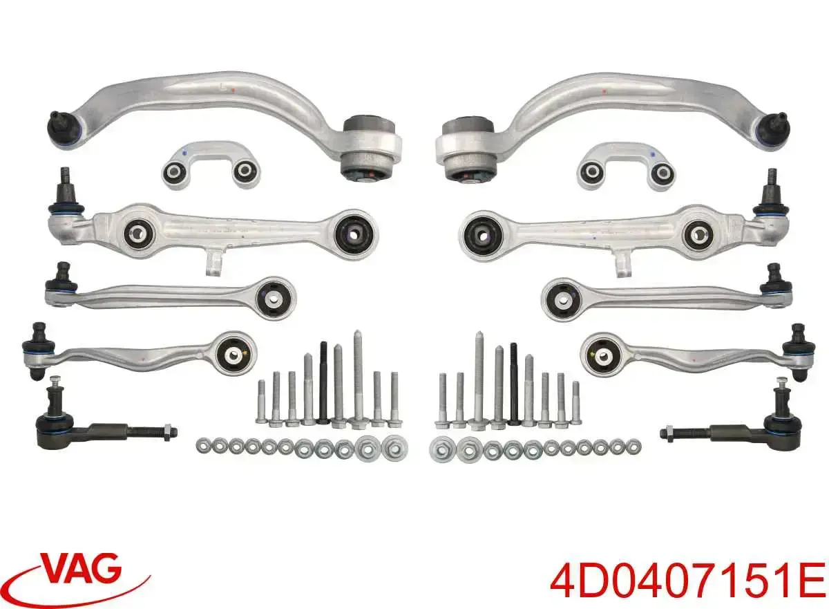 4D0407151E VAG braço oscilante inferior esquerdo/direito de suspensão dianteira