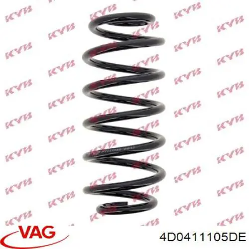 Пружина амортизатора передняя VAG 4D0411105DE цена, от 46.07 USD