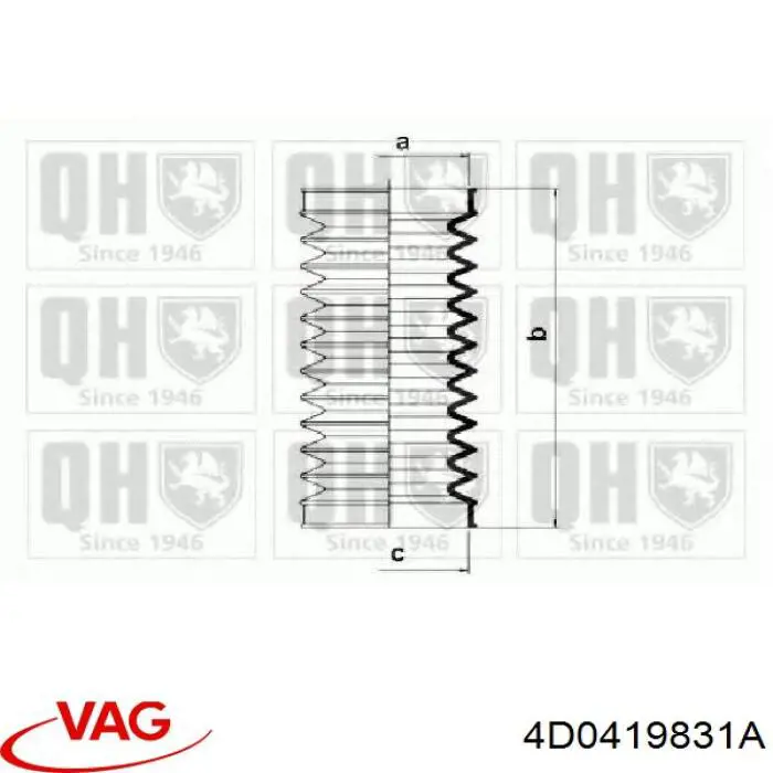 Пыльник рулевой рейки 4D0419831A VAG