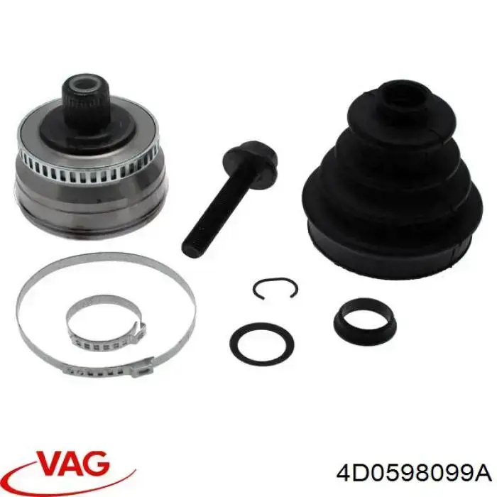 Шарнир равных угловых скоростей задний VAG 4D0598099A цена, от 34.34 USD
