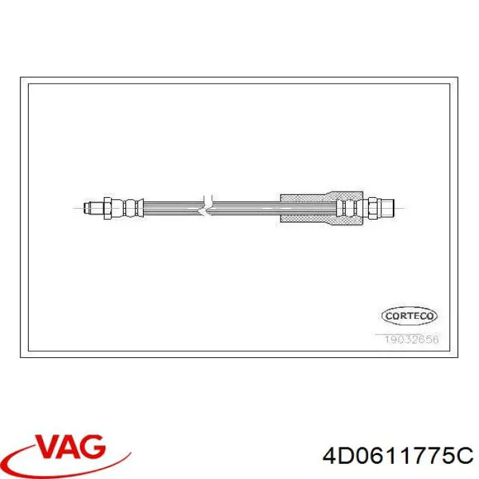 Задний тормозной шланг 4D0611775C VAG