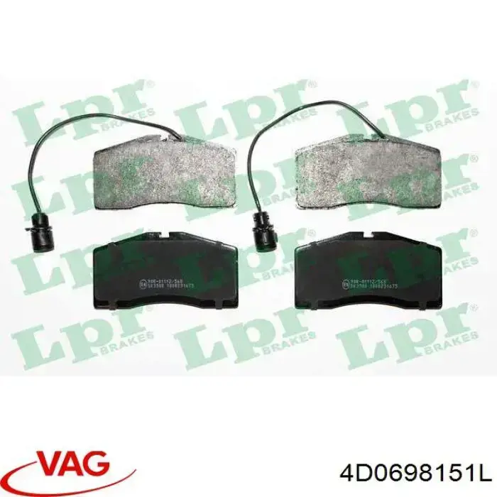 Передние тормозные колодки 4D0698151L VAG