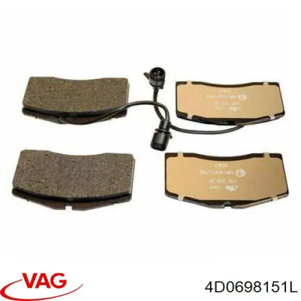 Передние тормозные колодки 4D0698151L VAG