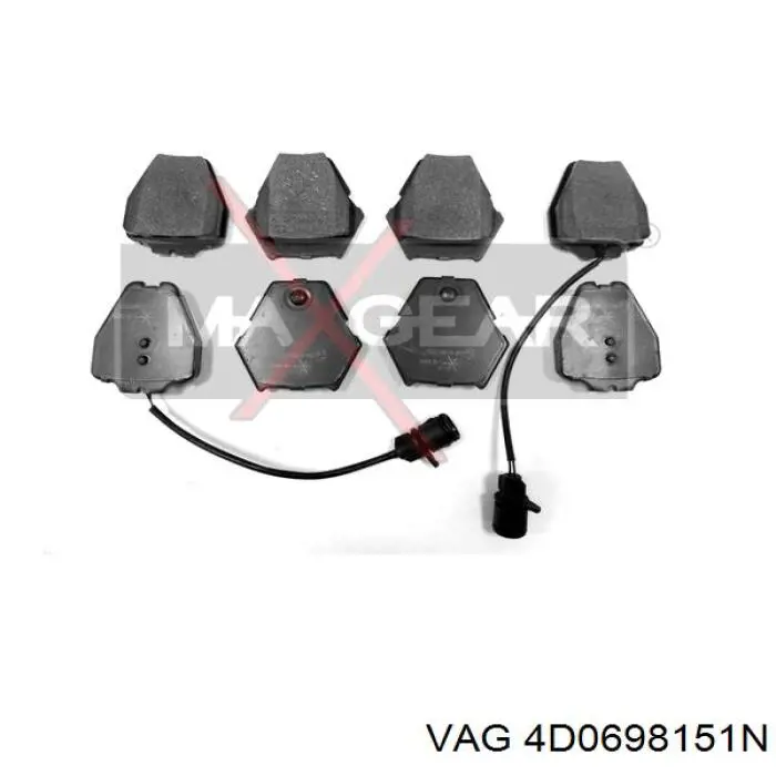 Передние тормозные колодки 4D0698151N VAG