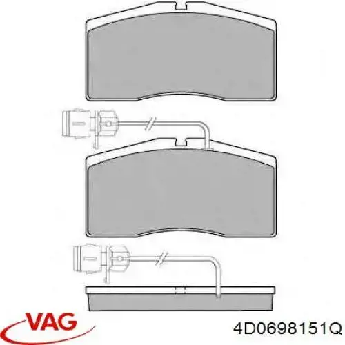 Купить 4D0698151Q VAG Колодки тормозные