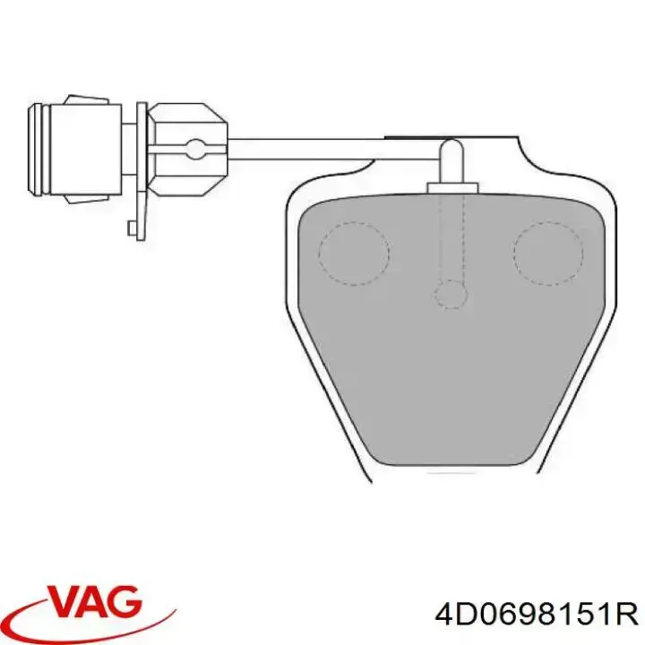 Купить 4D0698151R VAG Колодки тормозные