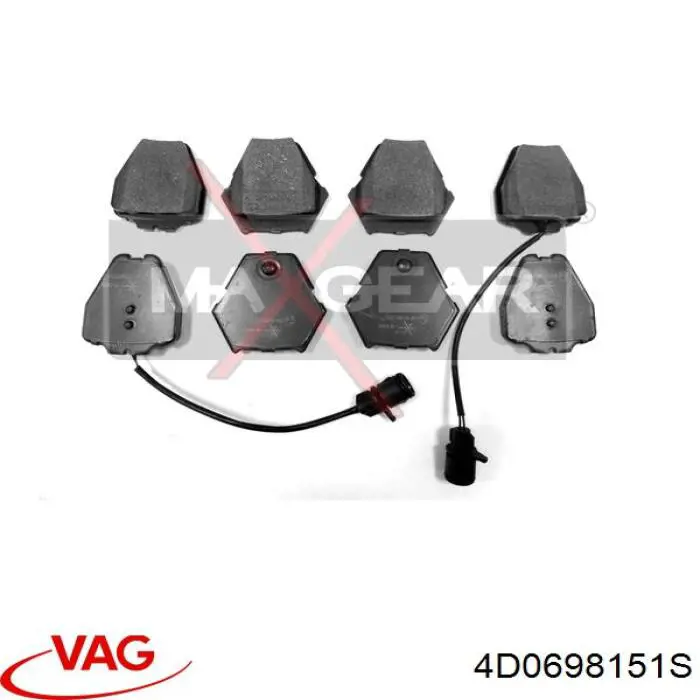 Купить 4D0698151S VAG Колодки тормозные
