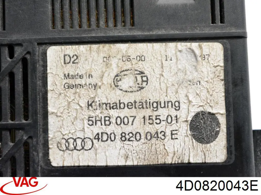 Купить 4D0820043E VAG Блок управления печкой
