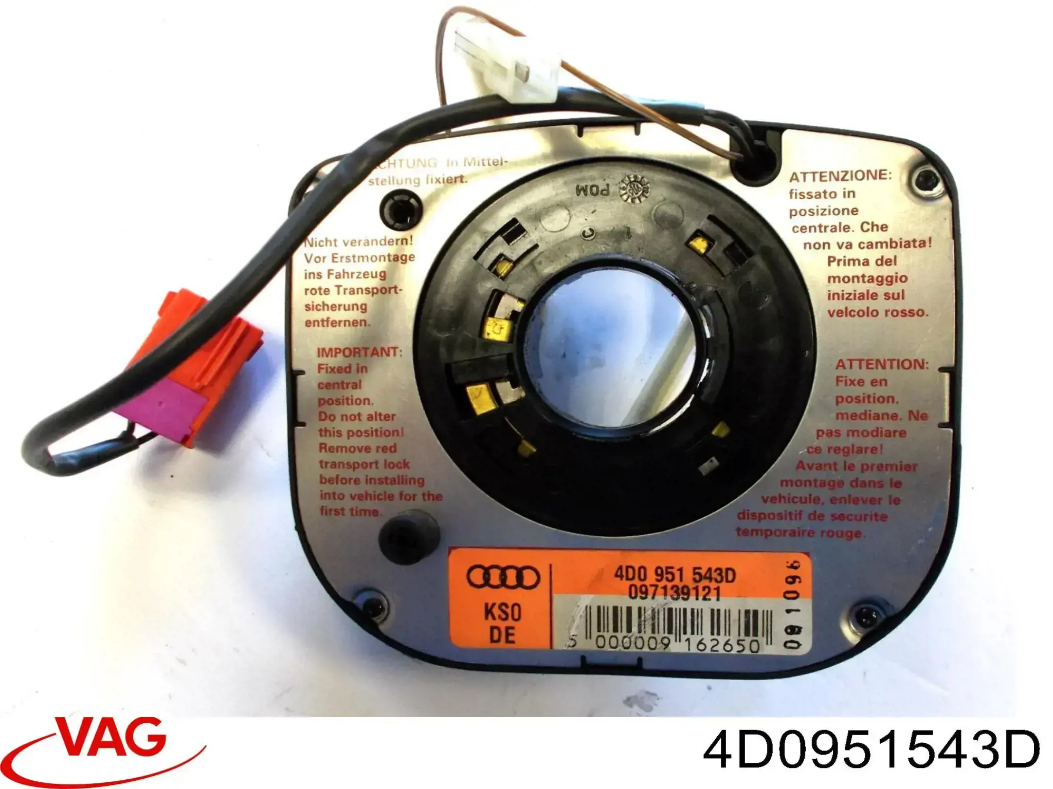Шлейф руля 4D0951543D VAG