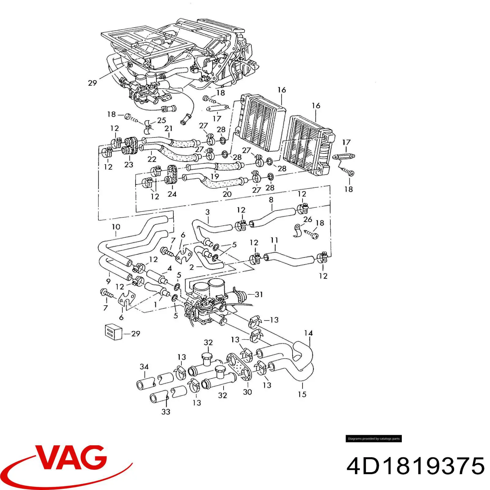  VAG 4D1819375 цена, от 169.99 USD