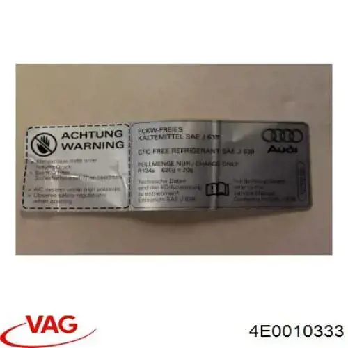  VAG 4E0010333 цена, от 187.65 USD