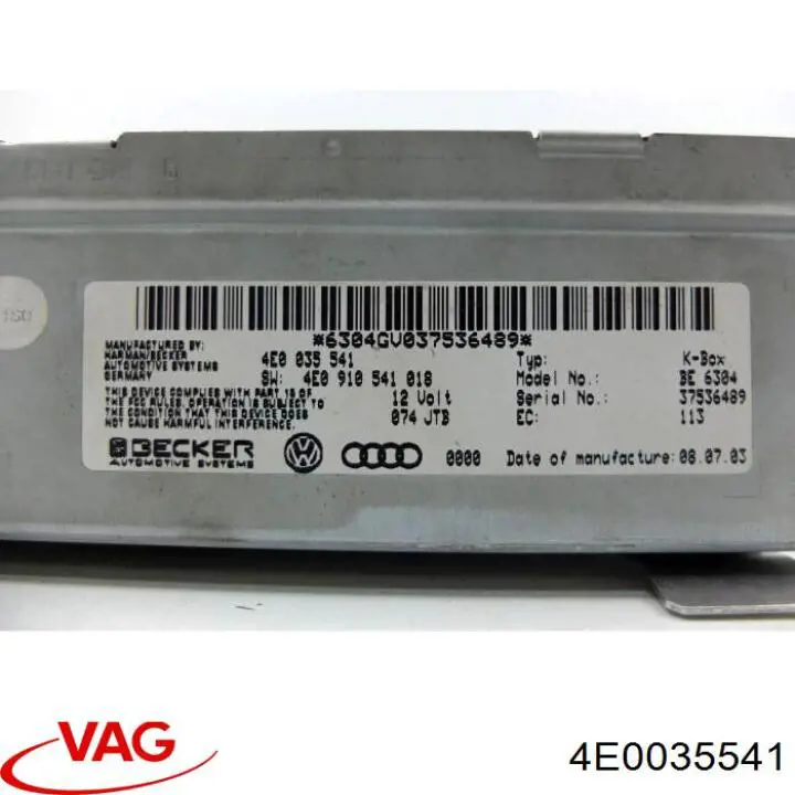 VAG 4E0035541 цена, от 31.67 USD