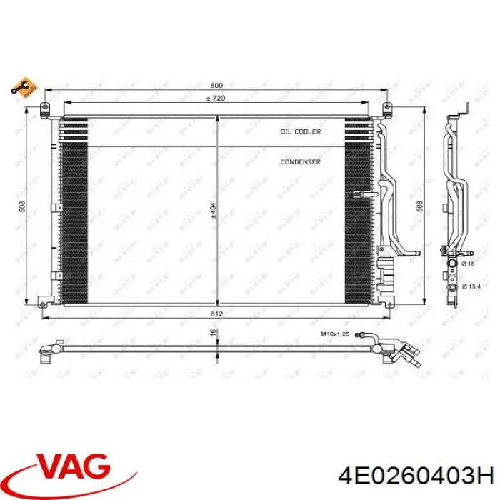 Радиатор кондиционера AC271000S Mahle Original