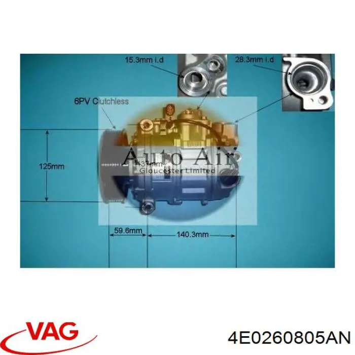 Компрессор кондиционера 4E0260805AT VAG