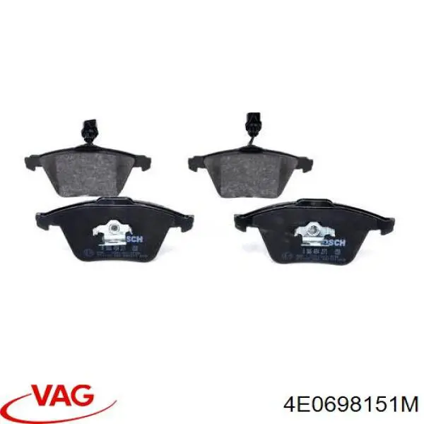 4E0698151M VAG Колодки передние