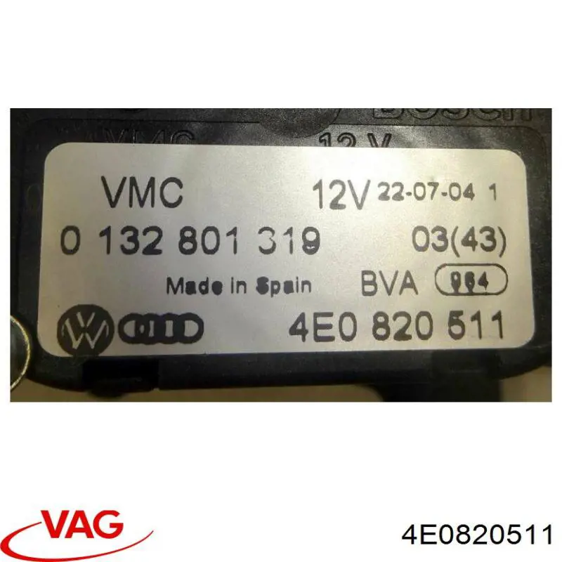 Acionamento de comporta de forno Volkswagen Touareg I 7LA, 7L6, 7L7