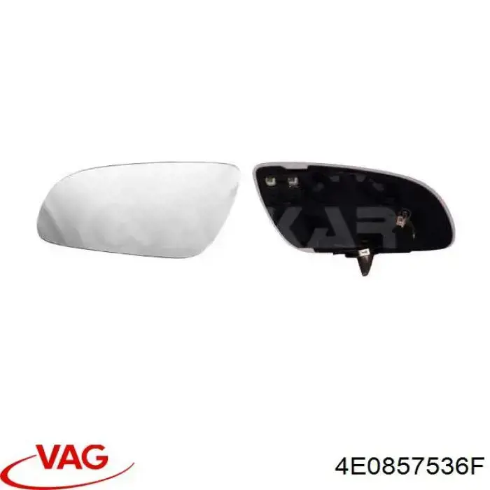 Купить 4E0857536F VAG Стекло правого зеркала заднего вида