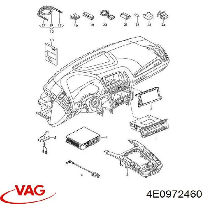  VAG 4E0972460 цена, от 21.54 USD