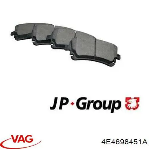 Задние тормозные колодки 4E4698451A VAG