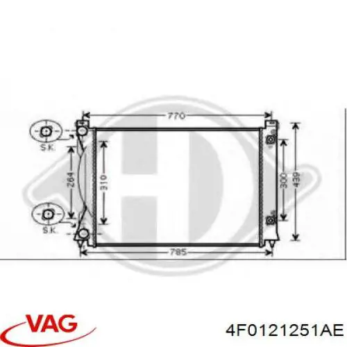 Радиатор 4F0121251AE VAG