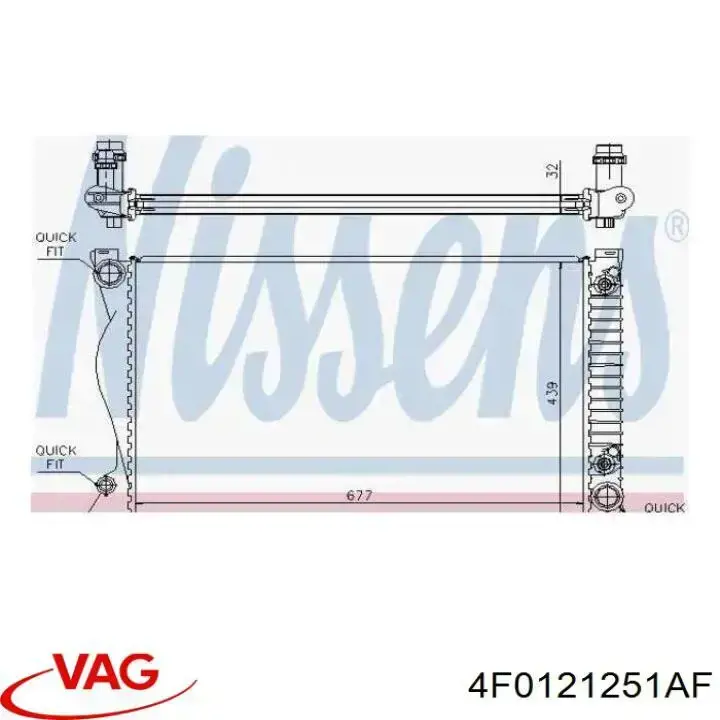 Купить 4F0121251AF VAG Радиатор водяной