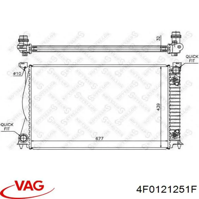 Радиатор 4F0121251F VAG