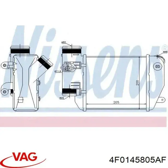 4F0145805AF VAG интеркулер