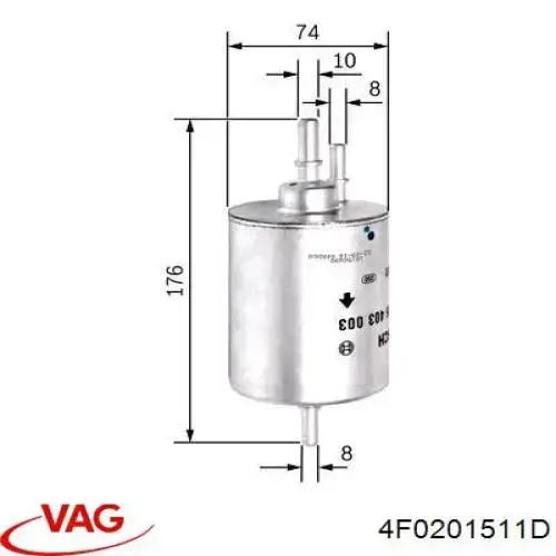 4F0201511D VAG Фильтр топлива