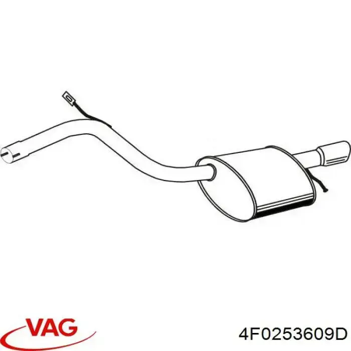 4F0253609D VAG Выхлопная труба