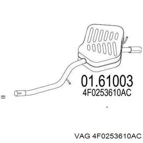 4F0253610AC VAG Выхлопная труба