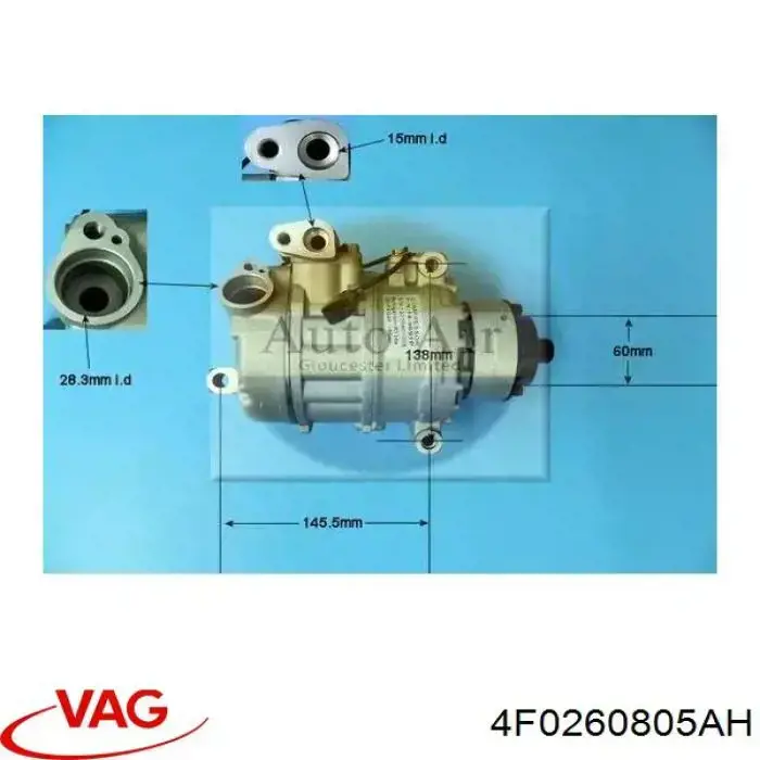 Купить 4F0260805AH VAG Компрессор климатической установки