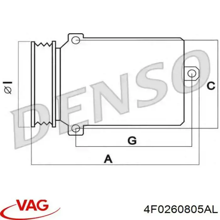 Купить 4F0260805AL VAG Компрессор климатической установки
