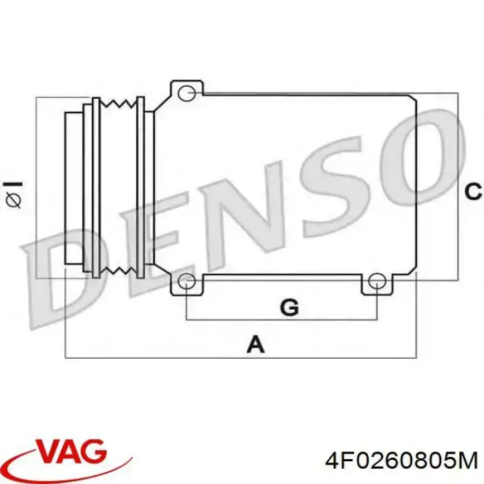 Компрессор системы кондиционирования VAG 4F0260805M цена, от 186.30 USD