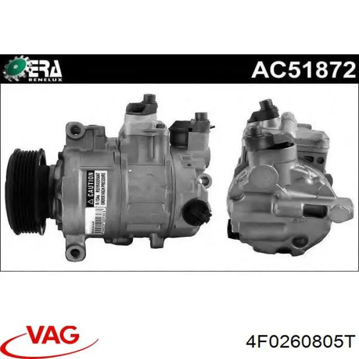 Компрессор кондиционера 4F0260805T VAG