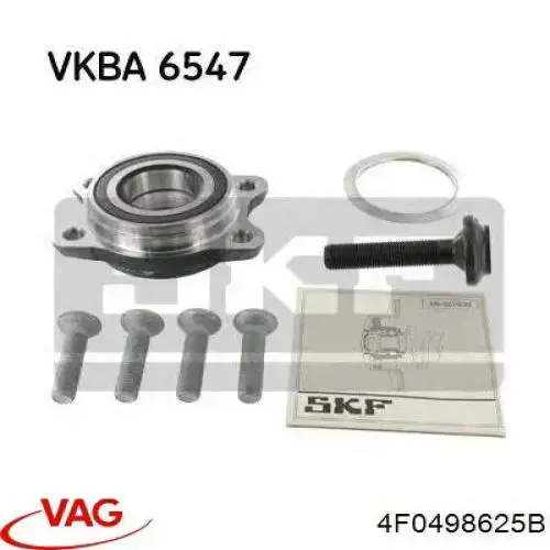 4F0498625B VAG Подшипник ступицы передней и задней