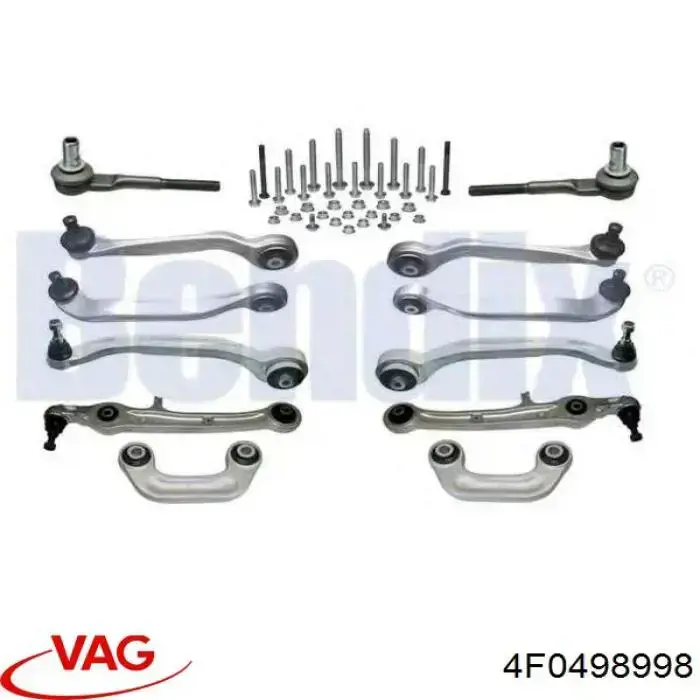 Купить 4F0498998 VAG Комплект рычагов задней подвески