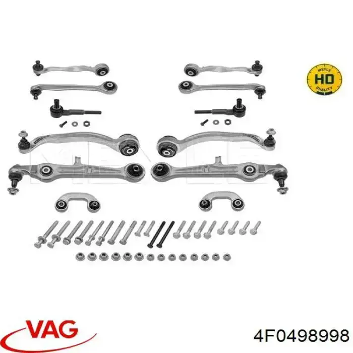 4F0498998 VAG Комплект рычагов задней подвески