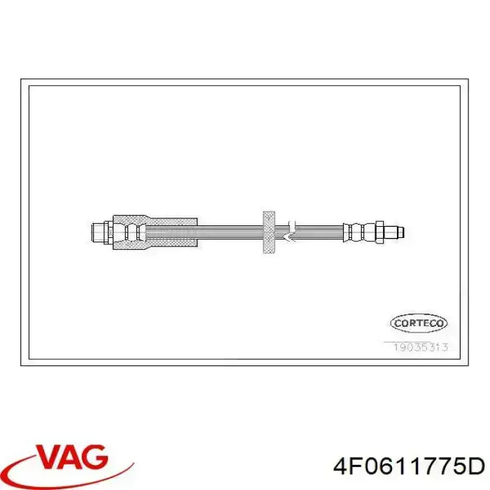 Шланг тормозной задний VAG 4F0611775D