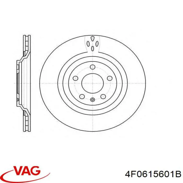 Задний тормозной диск VAG 4F0615601B цена, от 73.48 USD
