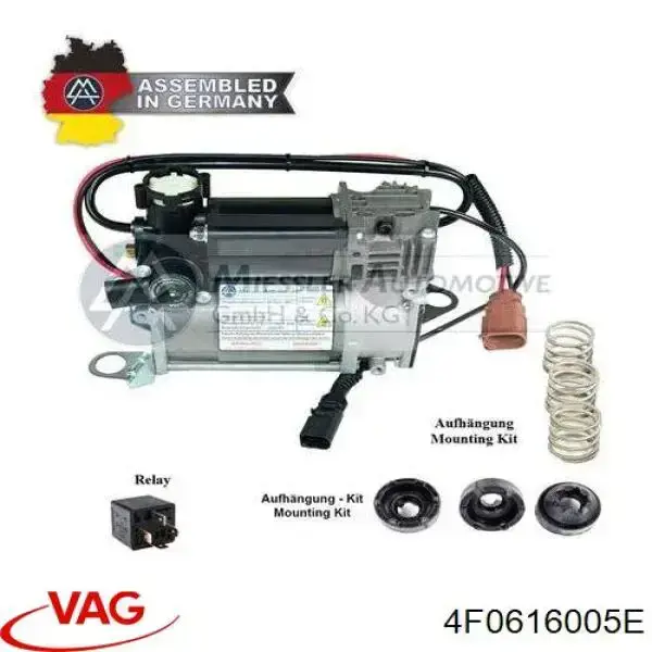Компрессор пневмоподкачки (амортизаторов) VAG 4F0616005E