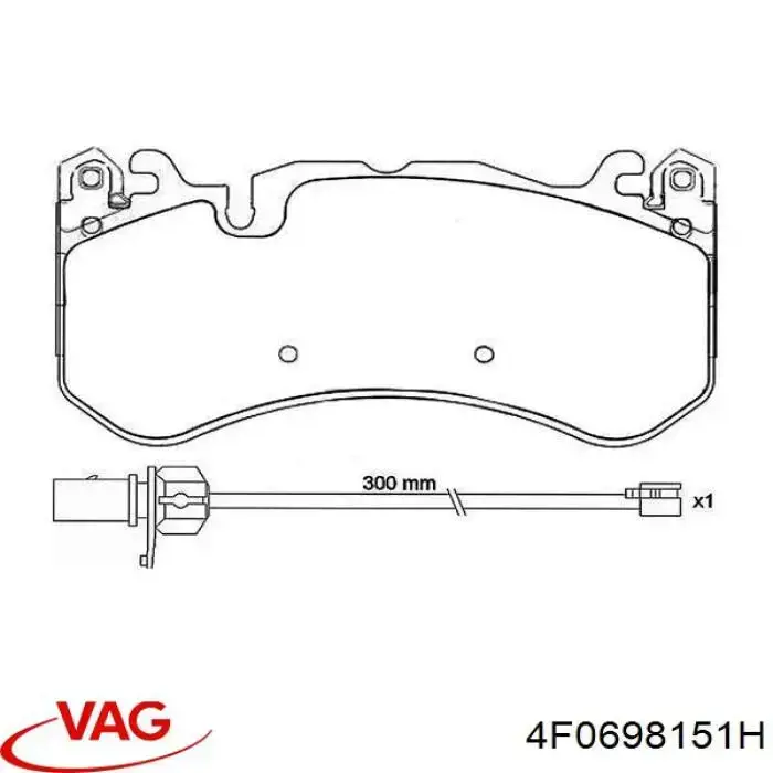 Купить 4F0698151H VAG Колодки тормозные